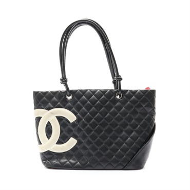CHANEL 香奈兒 Cambon 托特包 黑色 羊皮 (無卡) A25169