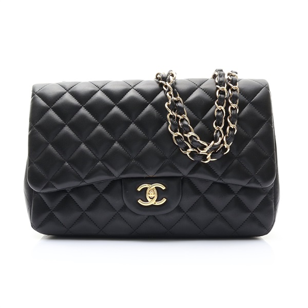 CHANEL 香奈兒 COCO 30 鍊帶肩背包 黑色 菱格紋羊皮 金扣