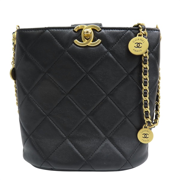 黑色 羊皮 Hobo 鍊帶肩背包【CHANEL 香奈兒】