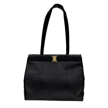 黑色 牛皮 Vara 托特包 【Salvatore Ferragamo 費拉格慕】