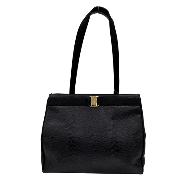 黑色 牛皮 Vara 托特包 【Salvatore Ferragamo 費拉格慕】