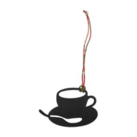 葡萄紫/黑色 Epsom牛皮 Petit H 茶杯吊飾【HERMES 愛馬仕】