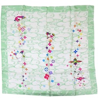 綠色 村上隆 絲綢 絲巾 M71932【LOUIS VUITTON LV 路易威登】 M71932