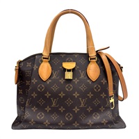 棕色 原花 帆布 Rivoli MM 肩背包 無鑰匙【LOUIS VUITTON LV 路易威登】  M44546