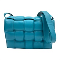 淡藍色 羊皮 Padded Cassette 肩背包【BOTTEGA VENETA BV 寶緹嘉】 717506