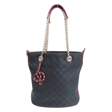 黑色帆布 粽色牛皮 Anagram 托特包 肩背包【LOEWE 羅威】