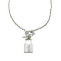 925純銀 Kelly Cadenas 墜飾 項鍊【HERMES 愛馬仕】 H121331B 00