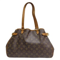 棕色 原花帆布 Batignolles Horizontal 肩背包【LOUIS VUITTON LV 路易威登】 M51154
