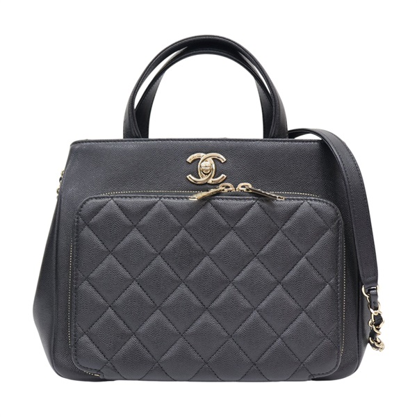 黑色 荔枝紋牛皮 Business Affinity 兩用包 A93750【CHANEL 香奈兒】 A93750