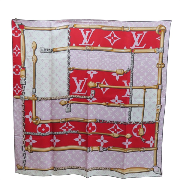 紅色 絲綢 Bandeau Confidential 方巾 M73356【LOUIS VUITTON LV 路易威登】 M73356