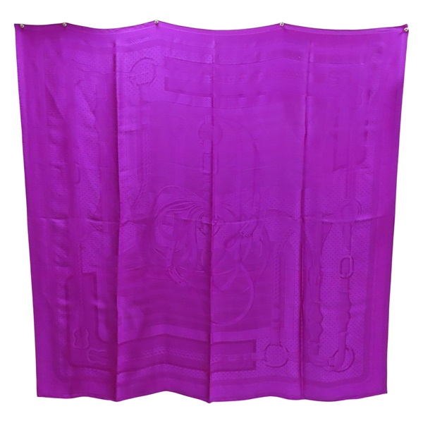 紫色 絲綢 圍巾【HERMES 愛馬仕】