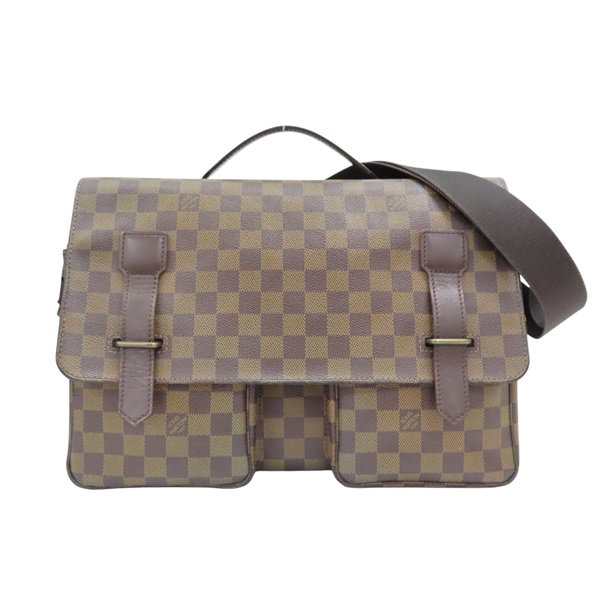棕色 原花帆布 Broadway 肩背包【LOUIS VUITTON LV 路易威登】 N42270