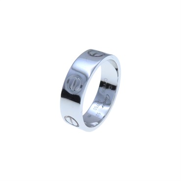 18K白金 Love 戒指 52【Cartier 卡地亞】 B4084700