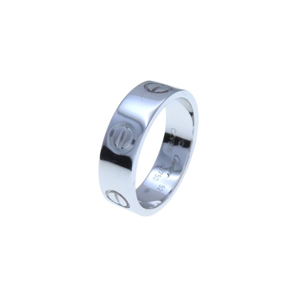 18K白金 Love 戒指 52【Cartier 卡地亞】 B4084700