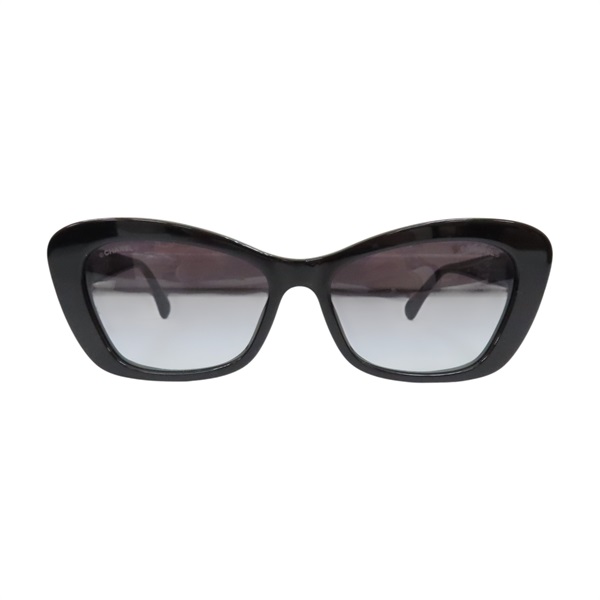 黑色鏡片 珍珠 Cat-eye 墨鏡 太陽眼鏡【CHANEL 香奈兒】 A71491