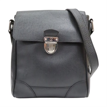 黑色 Taiga 牛皮 Luka 肩背包【LOUIS VUITTON LV 路易威登】 M31192