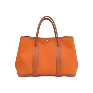 橘色帆布 Garden Party 36 托特包 口J刻【HERMES 愛馬仕】 H046900CK