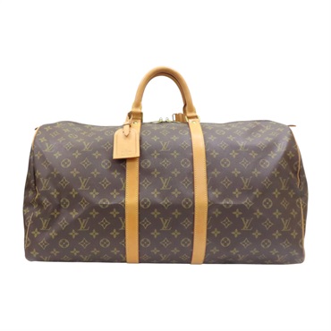 棕色 原花帆布 Keepall 55 行李袋 手提包 無鑰匙【LOUIS VUITTON LV 路易威登】 M41424
