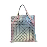 紫/綠色  PVC 三角格 手提包【BAO BAO ISSEY MIYAKE 三宅一生】 BB56AG852