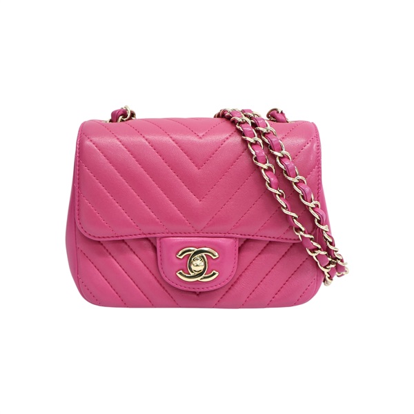 粉色羊皮 Coco 17 鍊帶 肩背包 A35200 (染色)【CHANEL 香奈兒】 A35200