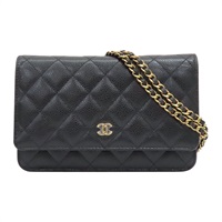 黑色 荔枝紋 牛皮 WOC 肩背包 AP0250【CHANEL 香奈兒】 AP0250