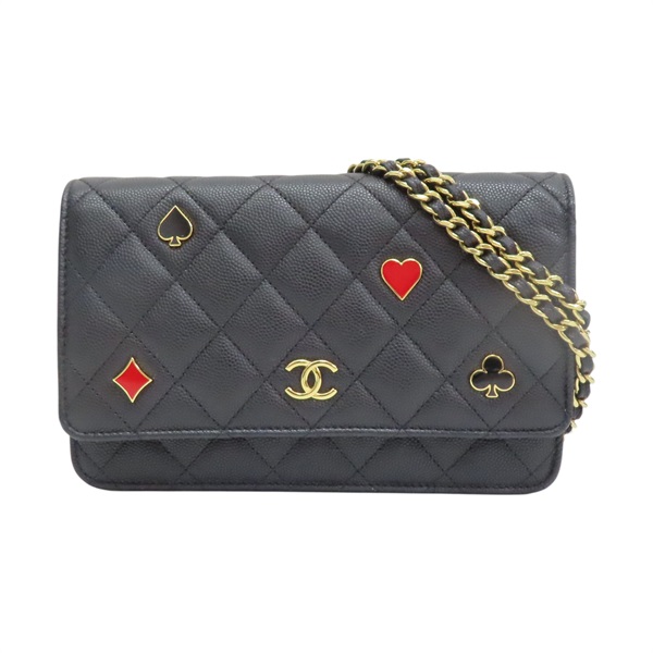 黑色 荔枝紋 牛皮 WOC Casino 肩背包【CHANEL 香奈兒】 AP3076