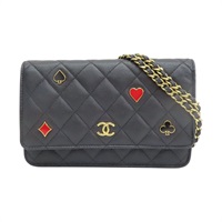 黑色 荔枝紋 牛皮 WOC Casino 肩背包【CHANEL 香奈兒】 AP3076