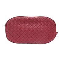 紅色 編織羊皮 腰包【BOTTEGA VENETA BV 寶緹嘉】