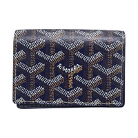 深藍色 Goyardine 帆布 Malesherbes 卡夾 名片夾【GOYARD 高雅德】
