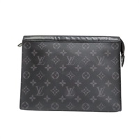 灰色 原花 Eclipse帆布 Pochette Voyage MM 手拿包【LOUIS VUITTON LV 路易威登】 M61692