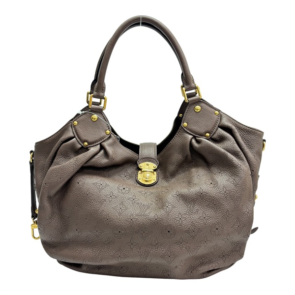 大象灰 Mahina 皮革 L 肩背手提包【LOUIS VUITTON LV 路易威登】 M93821