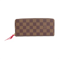 棕色 棋盤格帆布 Clemence 錢包 拉鍊長夾【LOUIS VUITTON LV 路易威登】 N60534