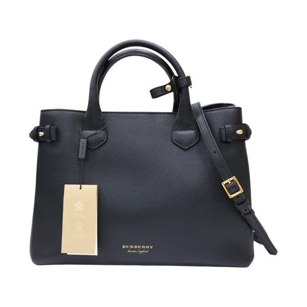 黑色 牛皮 The banner 兩用包【BURBERRY 巴寶莉】 4023693