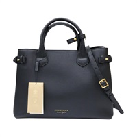 黑色 牛皮 The banner 兩用包【BURBERRY 巴寶莉】 4023693