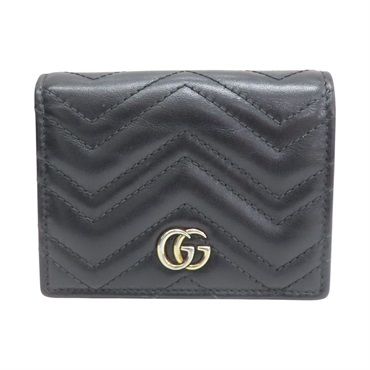 黑色 牛皮 Double G Mini 扣式短夾【GUCCI 古馳】 466492