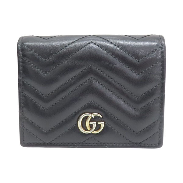 黑色 牛皮 Double G Mini 扣式短夾【GUCCI 古馳】 466492
