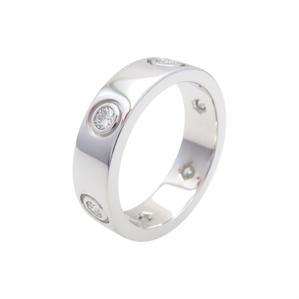 18K白金 6個鑽 Love Ring 戒指 52【Cartier 卡地亞】 B4026000