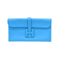 海島藍 swift牛皮 Jige elan 29 手拿包 A刻【HERMES 愛馬仕】