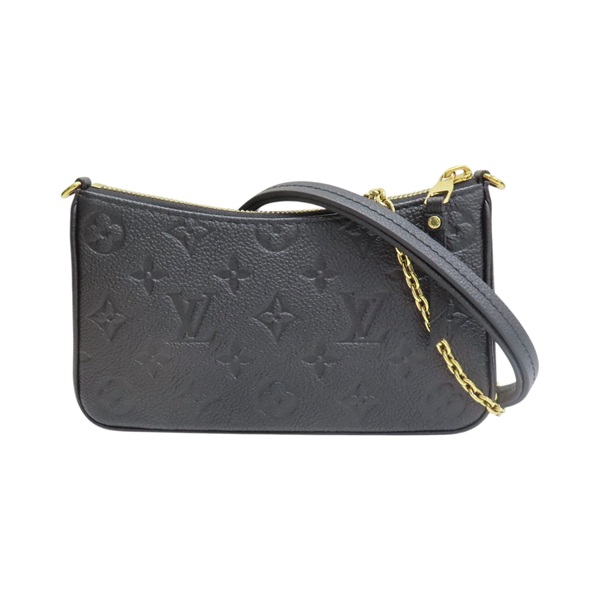 黑色 原花壓紋 牛皮 Easy Pouch O【LOUIS VUITTON LV 路易威登】 M80349
