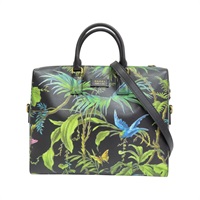 黑色 牛皮 Tropical Print 公事包 肩背包 387074【GUCCI 古馳】 387074