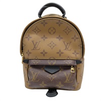 棕色 原花 PVC塗層帆布 Palm Springs mini 後背包【LOUIS VUITTON LV 路易威登】 M42411