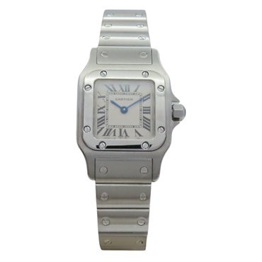 白色錶盤 不鏽鋼 Santos Galbee 腕錶【Cartier 卡地亞】 W20056D6