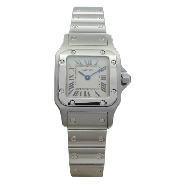 白色錶盤 不鏽鋼 Santos Galbee 腕錶【Cartier 卡地亞】 W20056D6