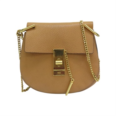 棕色 牛皮 Drew mini 鍊帶 肩背包【Chloe 克羅伊】 CHC14WS031 944
