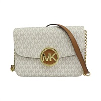 米白色 帆布 Fulton Logo Crossbody Bag 肩背包【MICHAEL KORS 麥可寇斯】 32S7GFTC7B