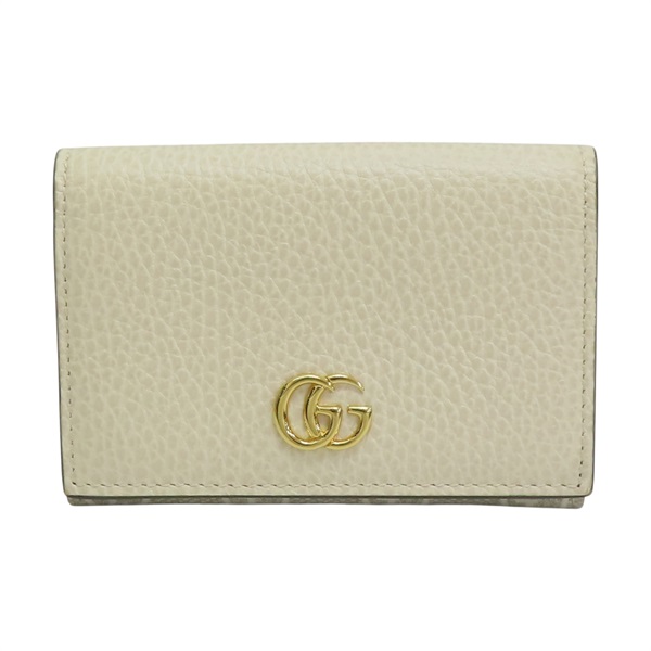 米白色 牛皮 帆布 卡夾 名片夾【GUCCI 古馳】 474748