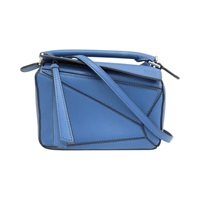 藍色牛皮 Mini puzzle 肩背包【LOEWE 羅威】