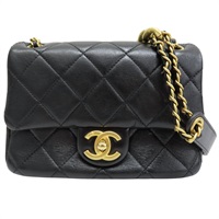 黑色 菱格紋 羊皮 Mini Flap 肩背包【CHANEL 香奈兒】 AS3368