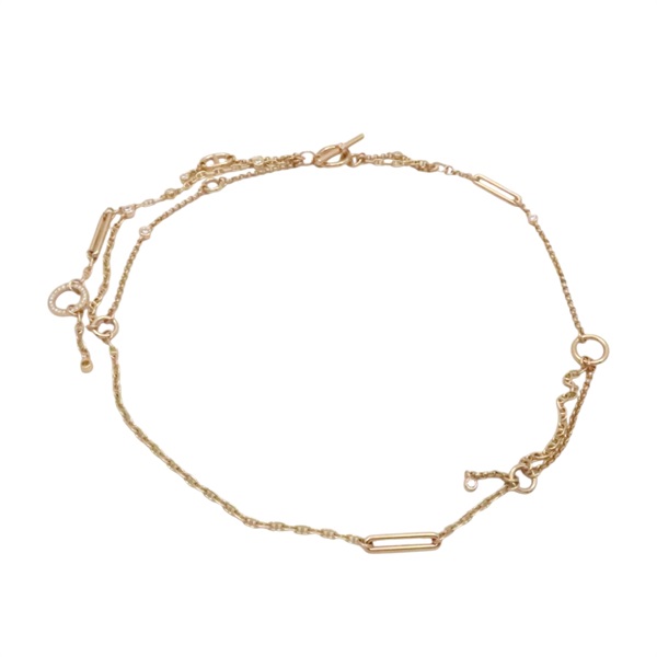 18K玫瑰金 Chaine d'Ancre Chaos 長項鍊【HERMES 愛馬仕】 H222209B
