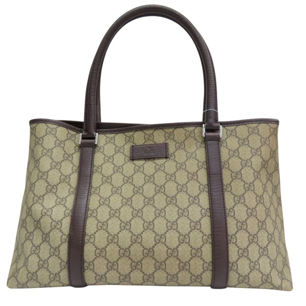烏木色 GG帆布 牛皮 肩背包 銀扣 114595【GUCCI 古馳】 114595